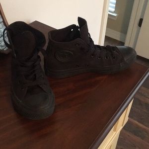 Black high top converses